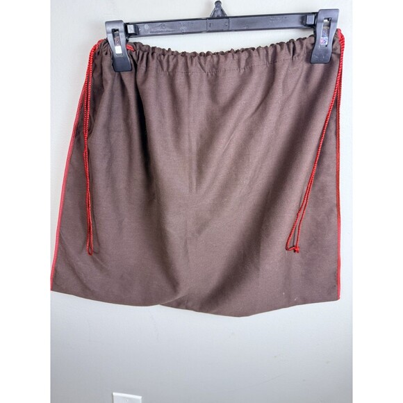 COACH Vintage Dust Bag Protective Bag Cover Brown Storage Red Edge Drawstring - Picture 4 of 6
